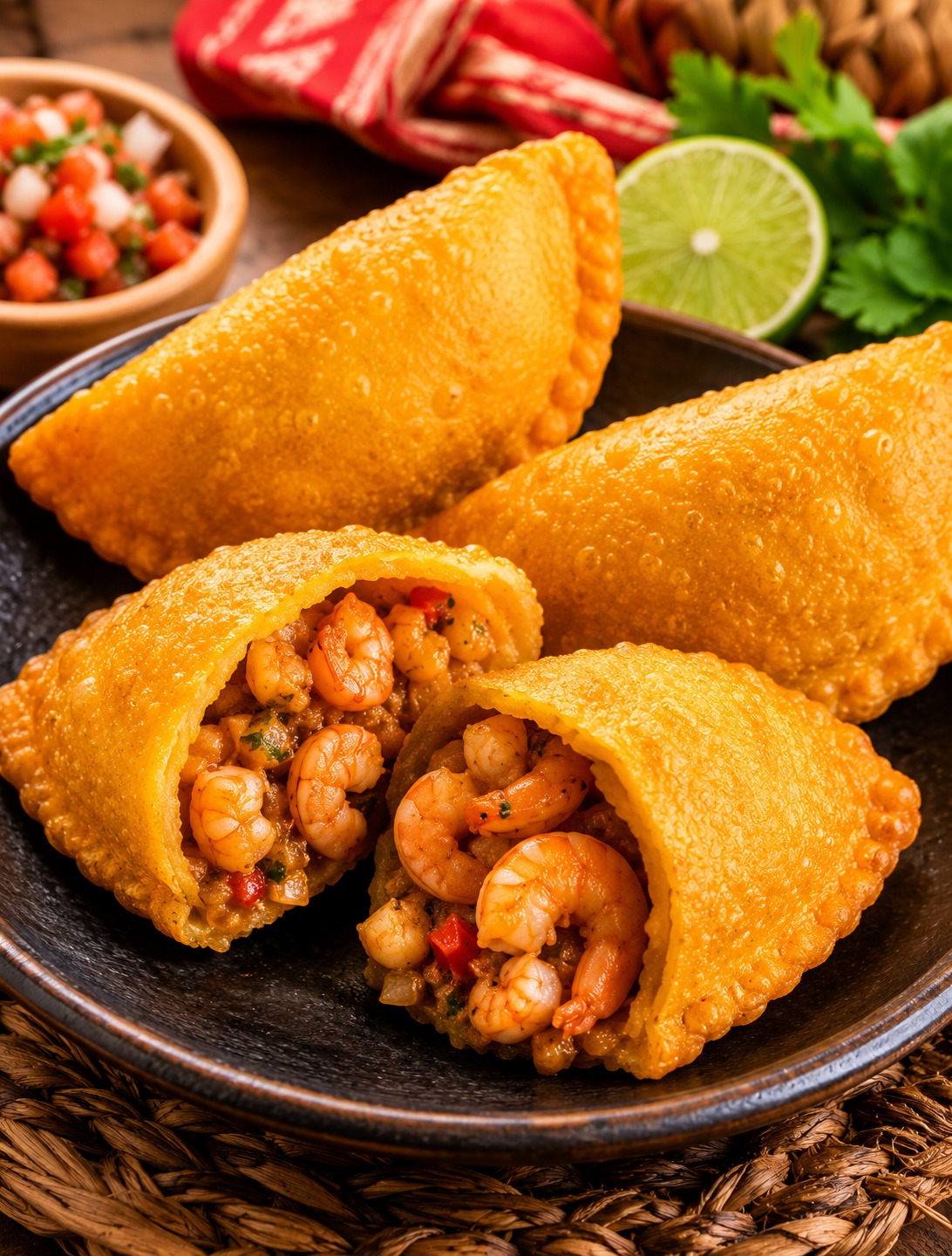 Empanadas guajiras de camarón
